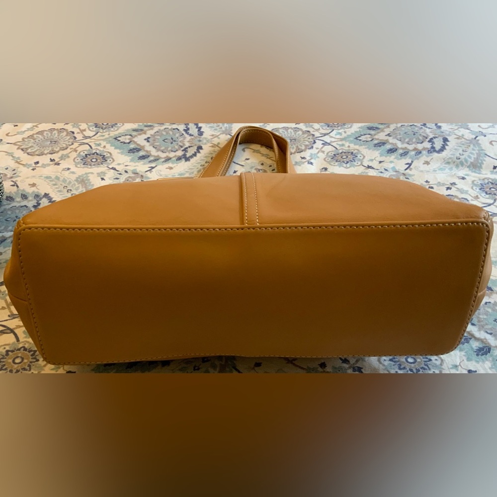 Coach Tan Leather Satchel with Silver Hardware - Picture 6 of 9